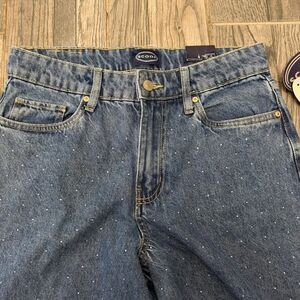 Scoop Wide Leg rhinestone women’s jeans - size 4 NWT